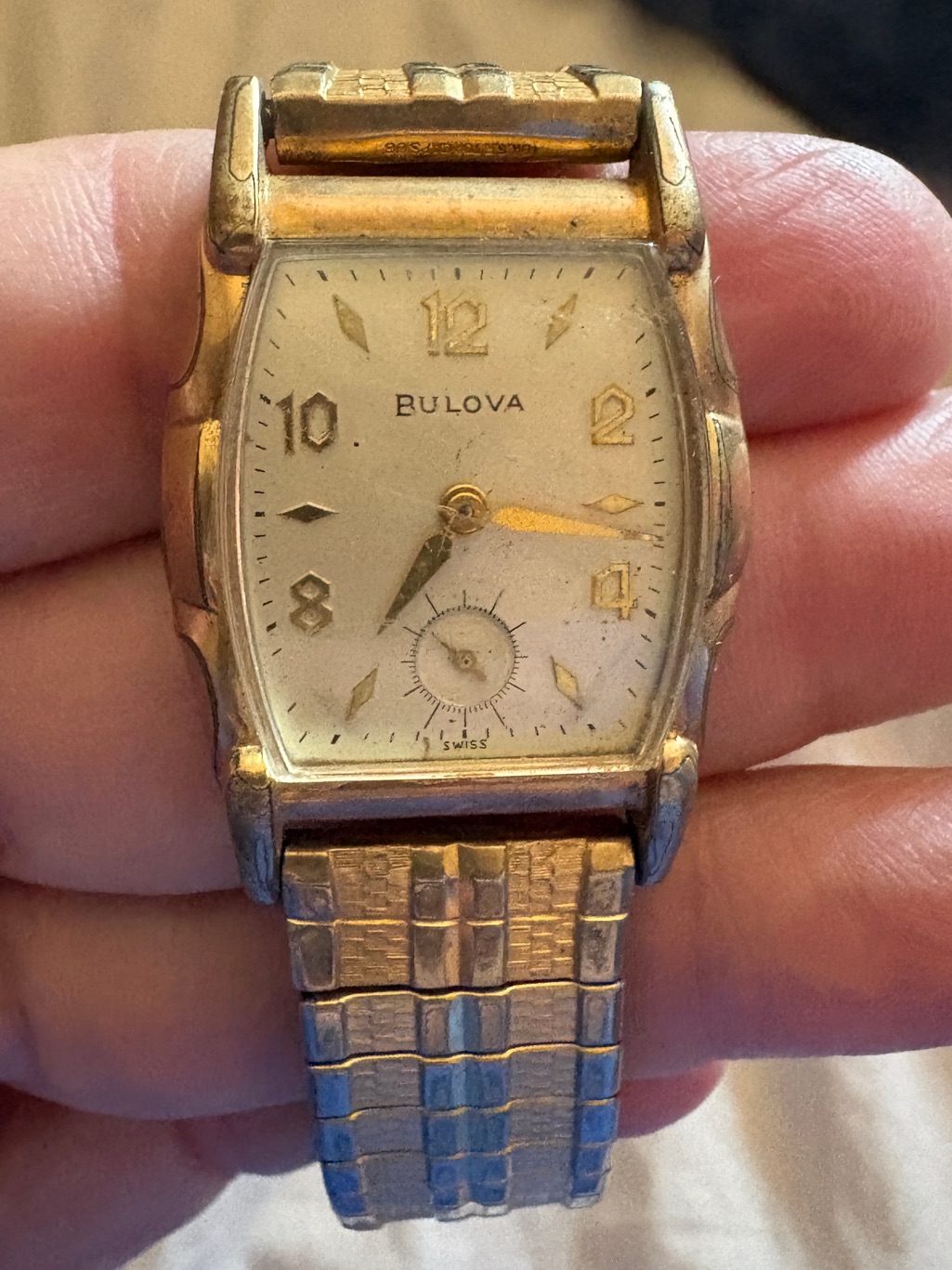 Bulova TwoTone Expansion Watch Band With 10k Gold Filled Gold Accents